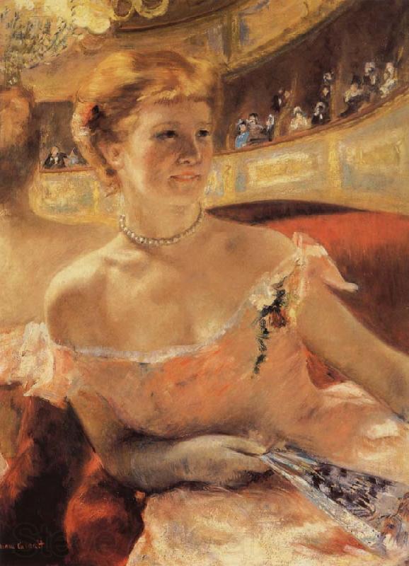 Mary Cassatt Woman with a Pearl Necklace in a Loge for an impressionist exhibition in 1879 Norge oil painting art